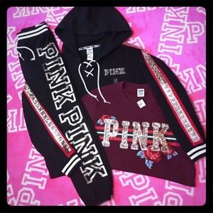 Pink Rose And Gold Bling Set